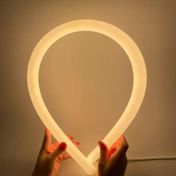 Luzes redondas de silicone com iluminação de 360°