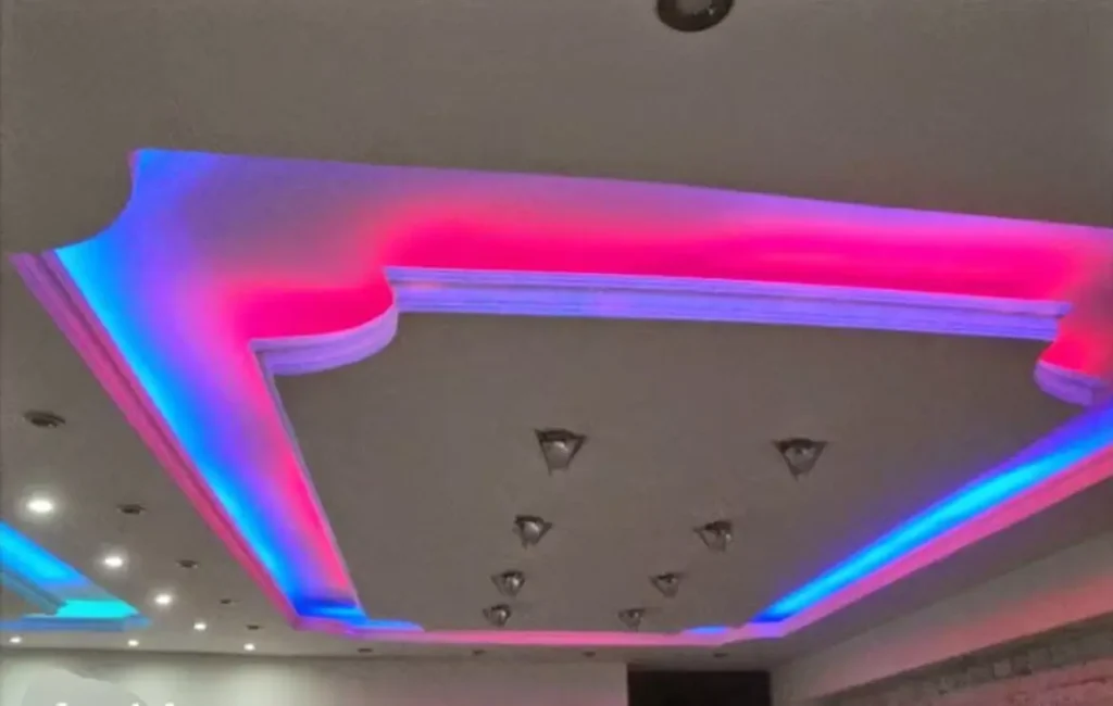 False Ceiling Lighting with LED light strips